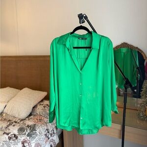 Zara Emerald Green Blouse